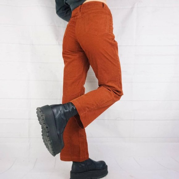 🍓Y2K RED CORDUROY KICK FLARE JEANS🍓 - Picture 2 of 4